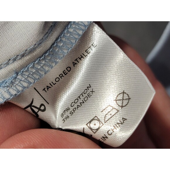 TAILORED ATHLETE Men's 38 Chino Short Light Blue‎ Khaki 9" Shorts NWT - Picture 13 of 13